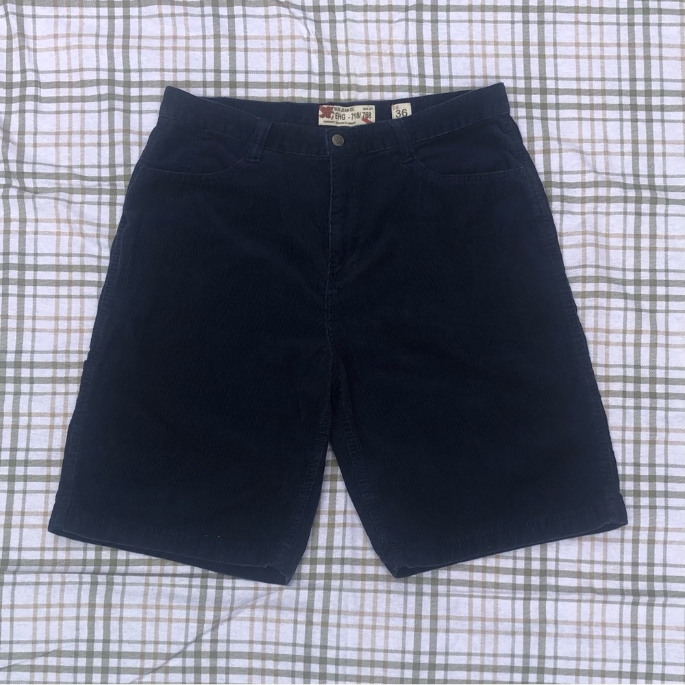 Men’s Vintage Bugle Boy Baggy Corduroy Cargo Shorts